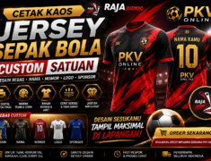 Cetak Kaos Jersey RAJAJUDIQQ Custom Satuan PKV Online